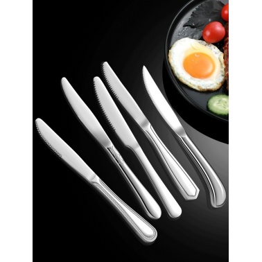 DOSELF Kitchen Knife Set , Knives being tableware- Sharp Stainless Steel Knives Set - 360 Degree Rotating Block